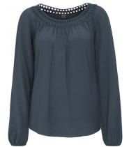 Bluse fra S.Oliver med dekorativ krave - 11.602.11
