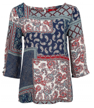 Bluse med 3/4 lange ærmer og print fra S.Oliver -