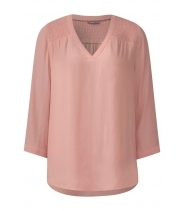 Bluse med smock fra Street One