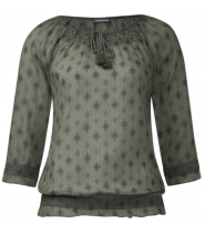 Chiffon bluse med print fra Street One - 340120