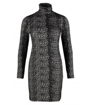 JACQARD ROLLNECK DRESS- SAINT TROPEZ N6515