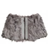 Lamb fur collar