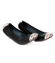 Sadie ballerina med slangeskind fra Stylesnob