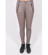 Stretch slim leather pants